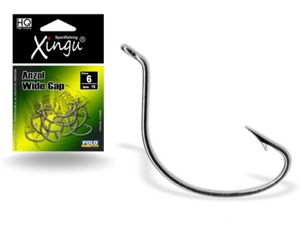 Anzol Wide Gap N° 6 Cartela c/ 10 pçs-XV3485