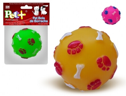PET BOLA COLORIDA DE BORRACHA-XV3492